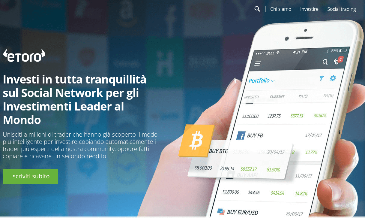 eToro criptovalute: copy funds e social trading